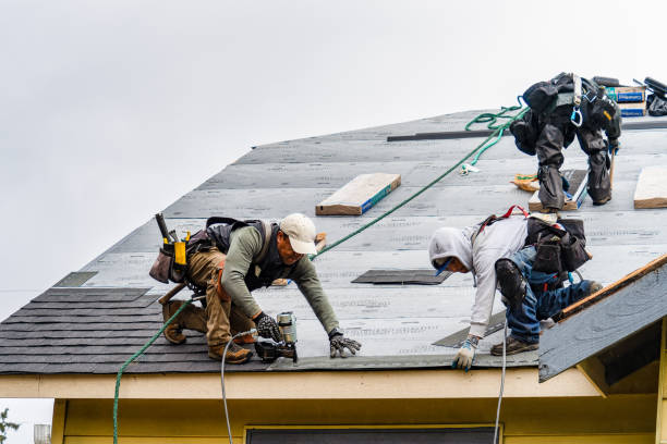 Professional Gutter Installation technician working in Delray, WV